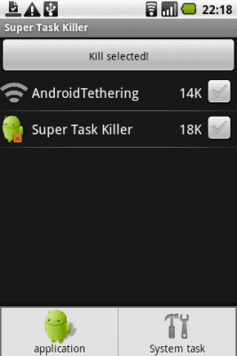 Screenshot of the application Guardam Super Task Killer - #1