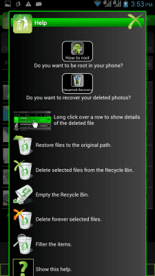 Screenshot of the application Android Recycle Bin beta - #3