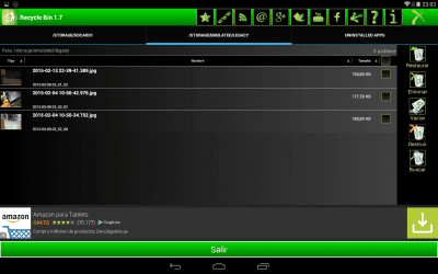 Screenshot of the application Android Recycle Bin beta - #4