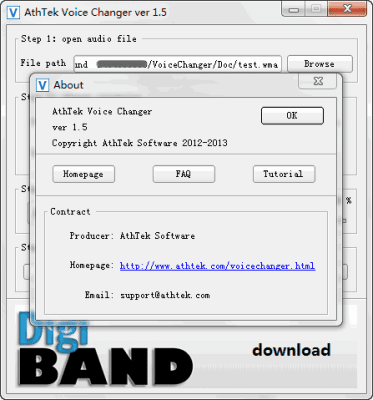 Screenshot of the application AthTek Free Voice Changer - #1