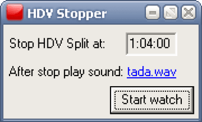 Screenshot of the application HDV Stop - #2