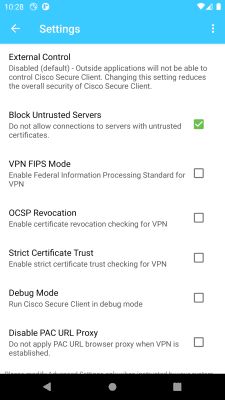 Screenshot of the application Cisco Secure Client-AnyConnect - #3