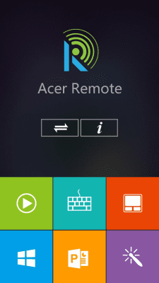 Screenshot of the application Acer Remote - #1