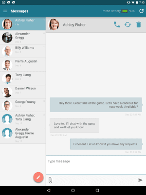Screenshot of the application SMS from Tablet & MMS Text Messaging Sync - #2