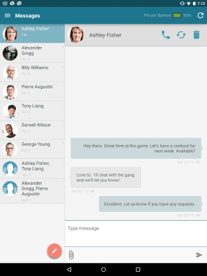 Screenshot of the application SMS from Tablet & MMS Text Messaging Sync - #6