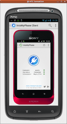 Screenshot of the application IntoMyPhone Client - #1