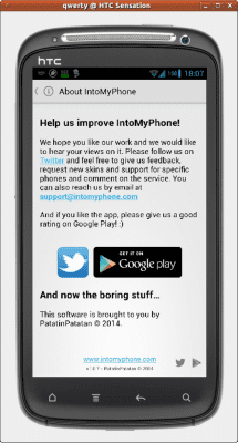 Screenshot of the application IntoMyPhone Client - #2