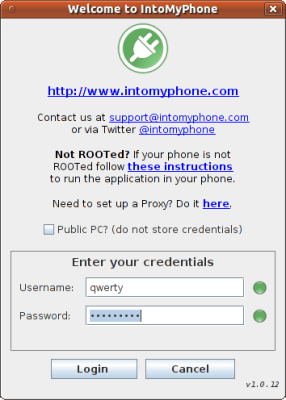 Screenshot of the application IntoMyPhone - #4
