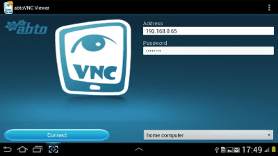 Screenshot of the application AbtoVNC Viewer - #1