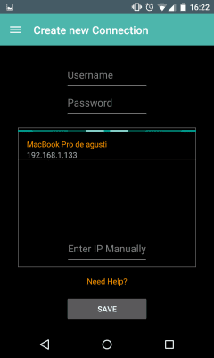 Screenshot of the application Mac Remote - #2