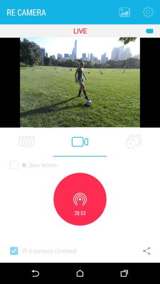 Screenshot of the application HTC RE - #2
