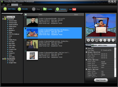 Screenshot of the application Clone2go Video Converter - #1