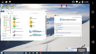 Screenshot of the application Remote Utilities - #4