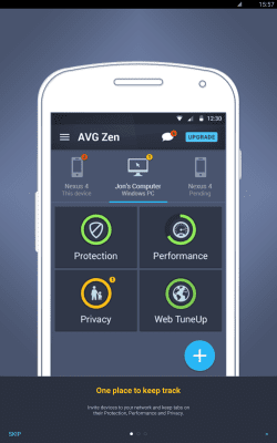 Screenshot of the application AVG Zen - #9