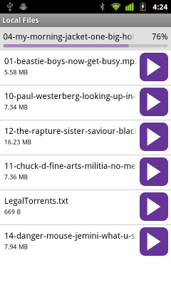 Screenshot of the application BitTorrent Remote - #6