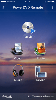 Screenshot of the application PowerDVD Remote - #2