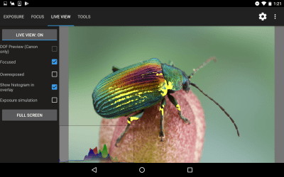 Screenshot of the application Helicon Remote - #7