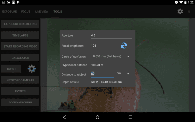 Screenshot of the application Helicon Remote - #8