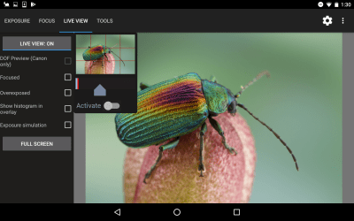 Screenshot of the application Helicon Remote - #9