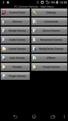 Screenshot of the application PCDimmer Remote - #2
