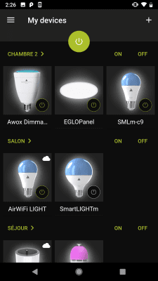 Screenshot of the application AwoX Smart CONTROL - #1