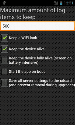 Screenshot of the application Socks Server Ultimate - #7