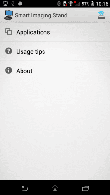 Screenshot of the application Smart Imaging Stand - #3