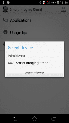Screenshot of the application Smart Imaging Stand - #4