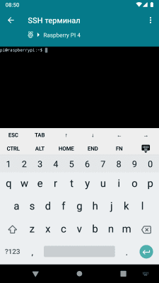 Screenshot of the application RaspController - #6