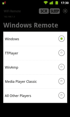 Screenshot of the application WiFi Remote - #6
