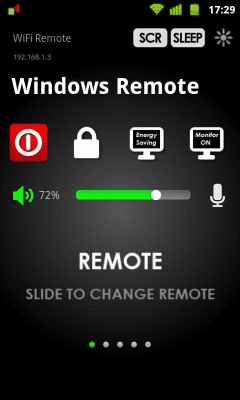 Screenshot of the application WiFi Remote - #7