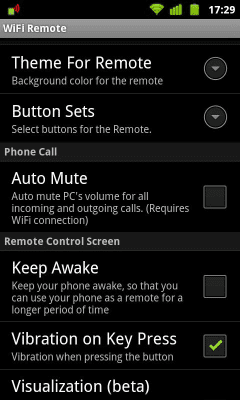 Screenshot of the application WiFi Remote - #8