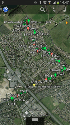 Screenshot of the application Wifi Tracker - #3