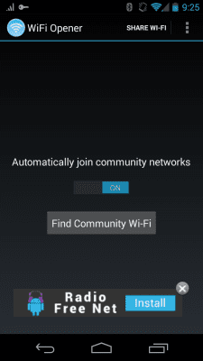 Screenshot of the application WiFi Opener - #3