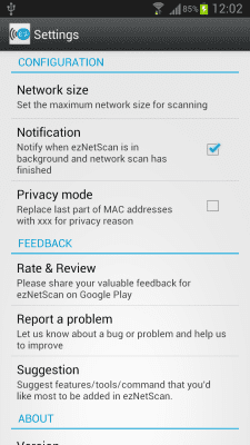 Screenshot of the application ezNetScan - #8