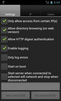 Screenshot of the application WebDAV Server Ultimate - #3
