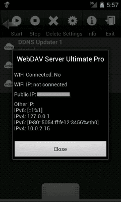 Screenshot of the application WebDAV Server Ultimate - #8