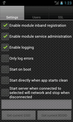 Screenshot of the application XMPP Server - #3