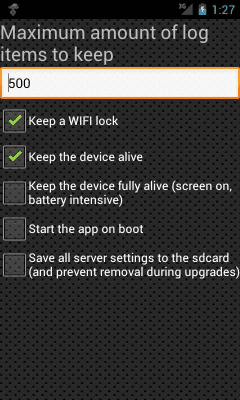 Screenshot of the application XMPP Server - #8