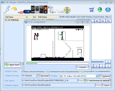 Screenshot of the application Magic Swf2Avi - #4