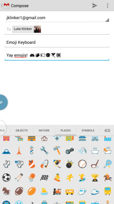 Screenshot of the application Sliding Emoji Keyboard - #1