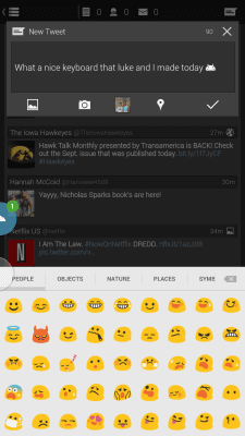 Screenshot of the application Sliding Emoji Keyboard - #3
