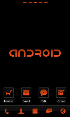 Screenshot of the application Clear Orange Theme GO Launcher - #1