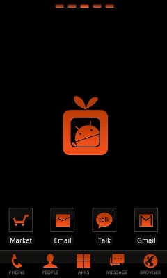 Screenshot of the application Clear Orange Theme GO Launcher - #2