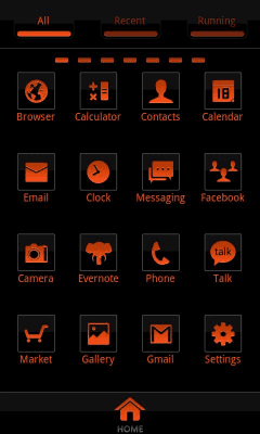 Screenshot of the application Clear Orange Theme GO Launcher - #4