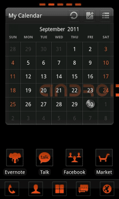 Screenshot of the application Clear Orange Theme GO Launcher - #8