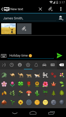 Screenshot of the application mysms - Dark Theme - #3