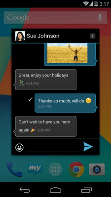 Screenshot of the application mysms - Dark Theme - #5