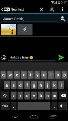 Screenshot of the application mysms - Dark Theme - #7