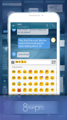 Screenshot of the application Handcent NextSMS Skin Style 8 - #1